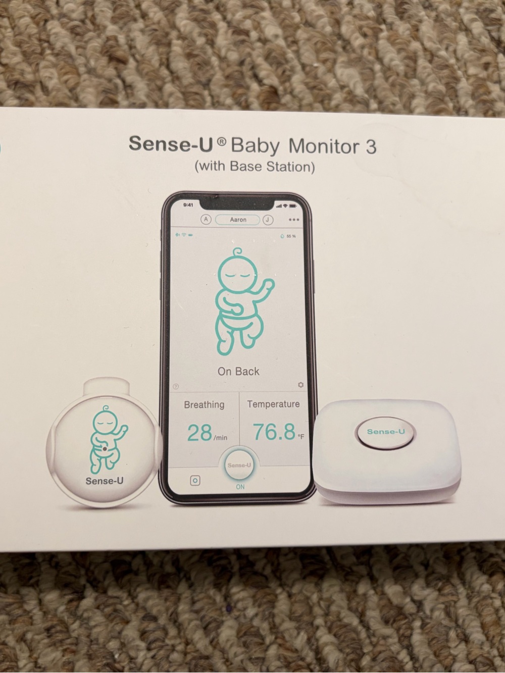 Sense-U Baby Monitor 3 WiFi Base and baby monitor